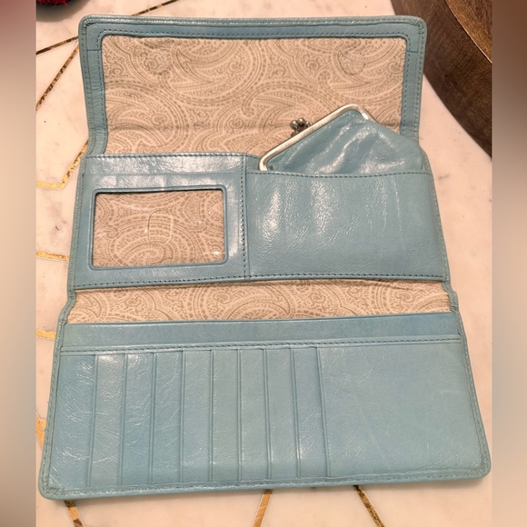 HOBO Light Blue Leather Wallet - Picture 3 of 13